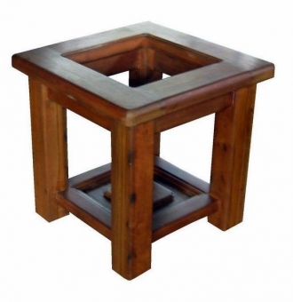 Código: MEL-03<br>MESA LATERAL VIDRIO REPISA