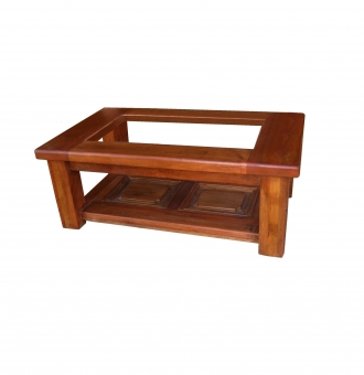 Código: MEC-14A<br>MESA CENTRO PARA VIDRIO Y REPISA