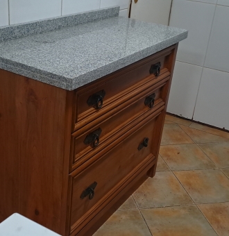 Código: COCINA<br>COCINA MADERA CUBIERTA GRANITO GRIS MARA